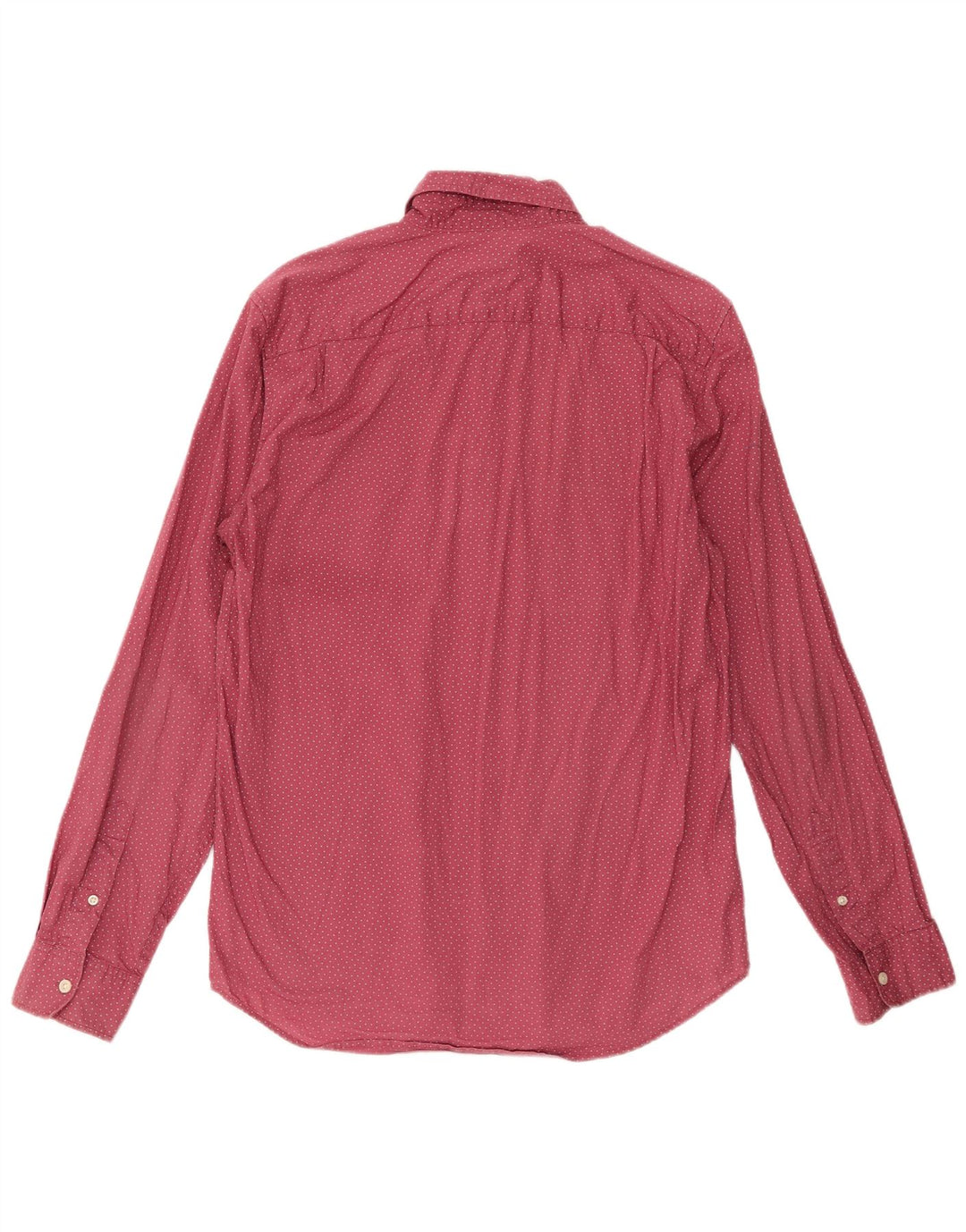 Gap Mens Slim Fit Shirt Medium Burgundy Polka Dot Cotton