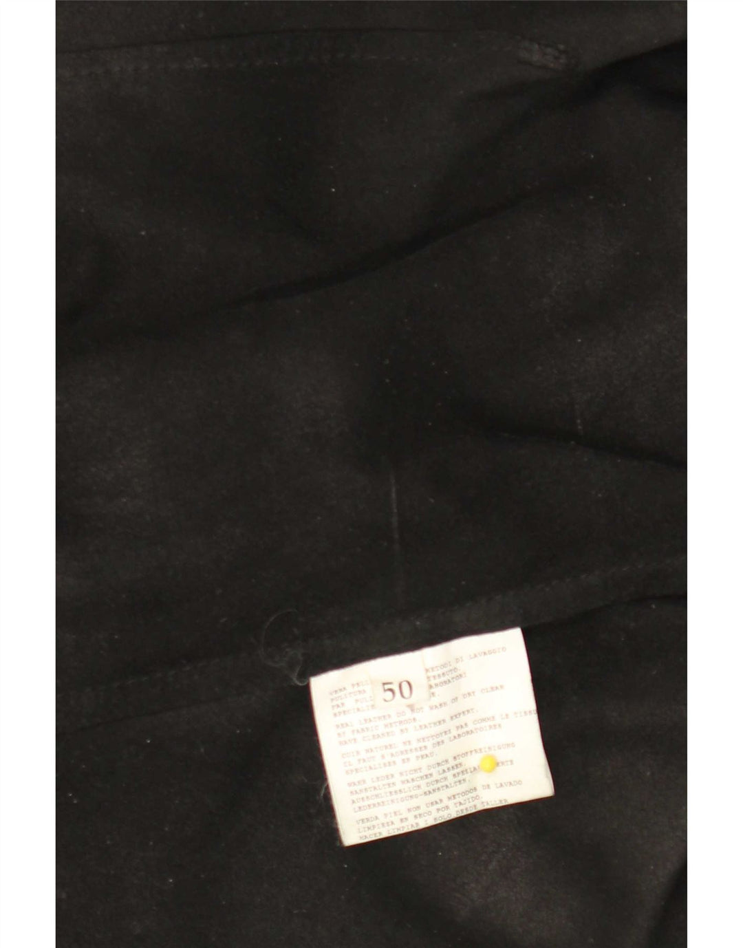Vintage Womens Leather Shirt IT 50 XL Black