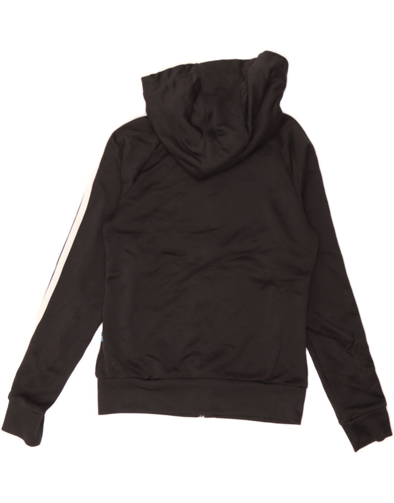 ADIDAS Womens Zip Hoodie Sweater UK 8 Small  Black Polyester Vintage Adidas and Second-Hand Adidas from Messina Hembry 