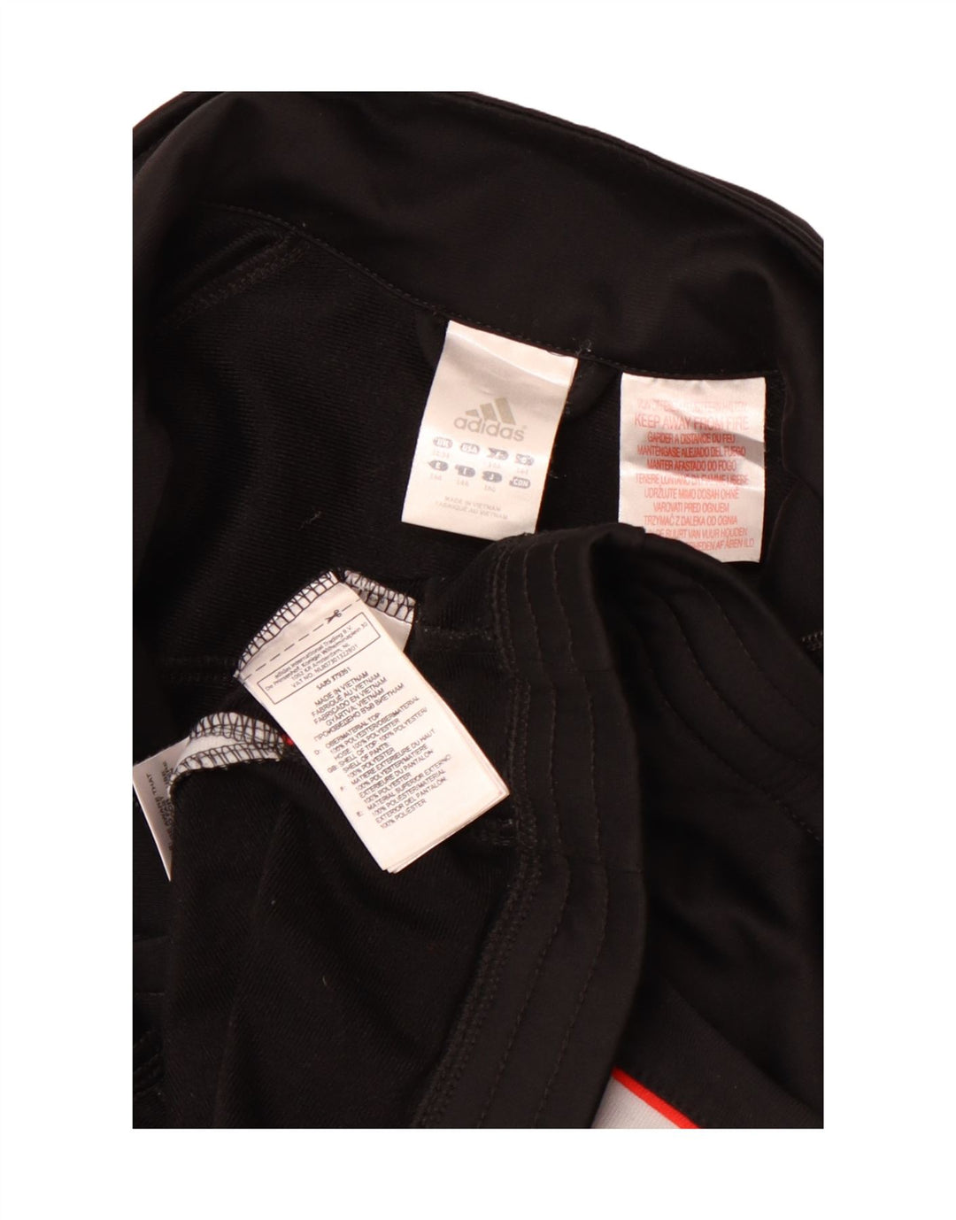 ADIDAS Girls Tracksuit Top Jacket 13-14 Years Black Colourblock Sports