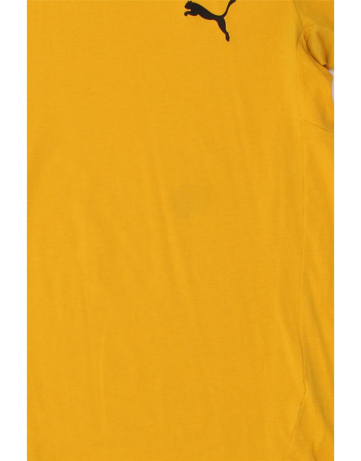 PUMA Mens T-Shirt Top Medium Yellow Vintage Puma and Second-Hand Puma from Messina Hembry 
