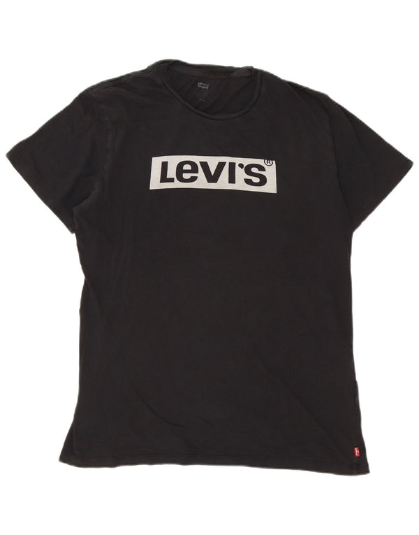 Levi's Mens Graphic T-Shirt Top Medium Black Cotton