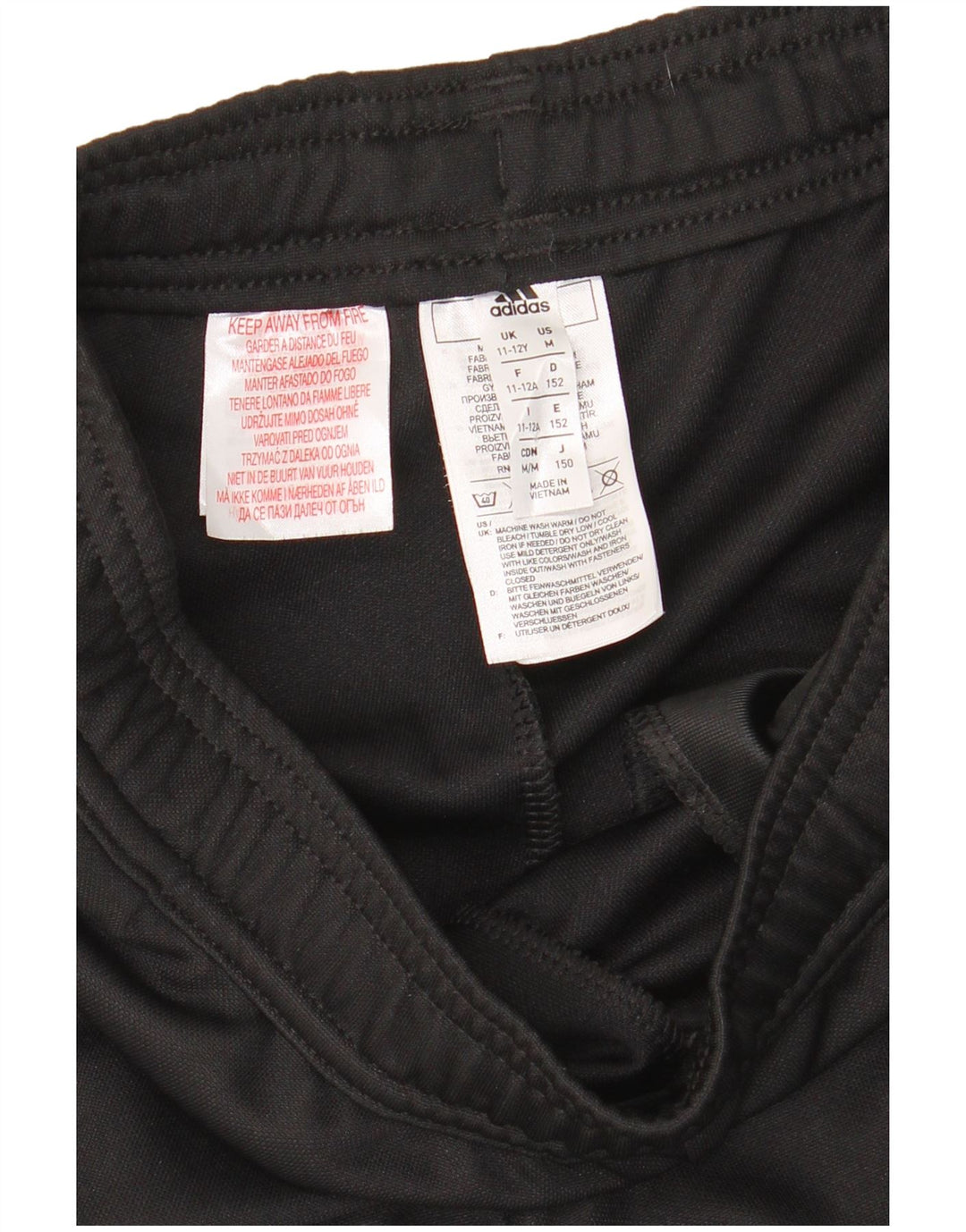 ADIDAS Boys Aeroready Tracksuit Trousers 11-12 Years  Black Polyester