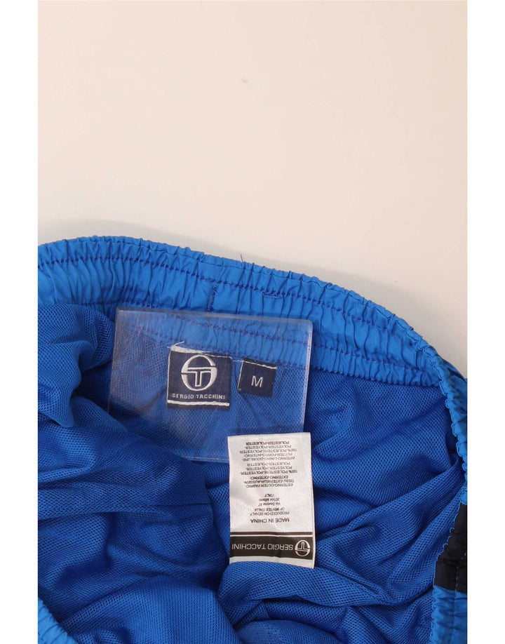 Sergio Tacchini Mens Tracksuit Trousers Medium Blue Colourblock Polyester