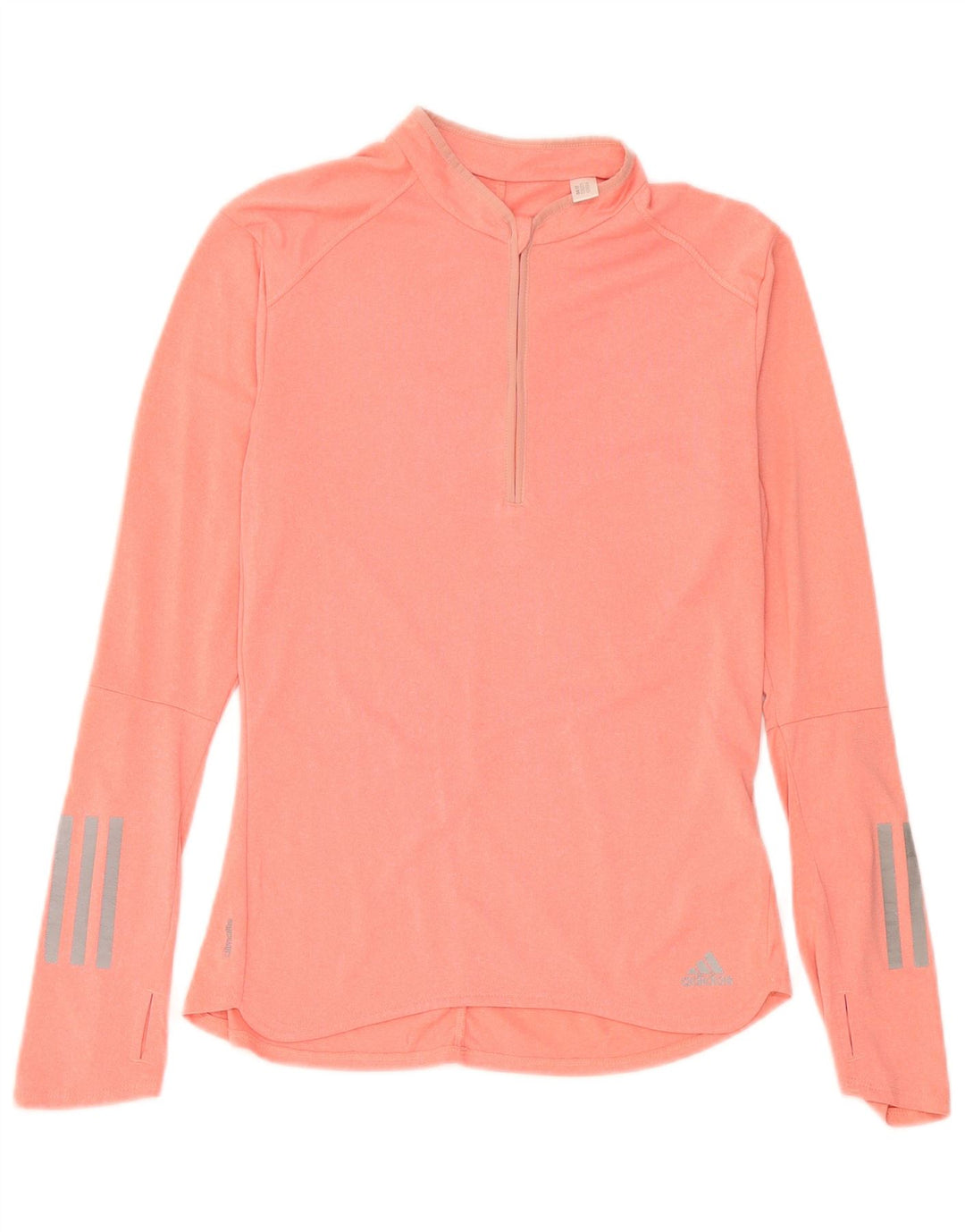 Adidas Womens Climalite Top Long Sleeve UK 8/10 Small Pink Polyester