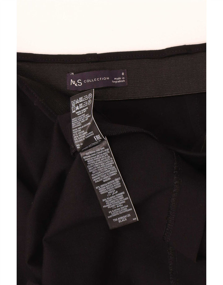 Marks & Spencer Womens Pencil Skirt UK 8 Small W27 Black Viscose