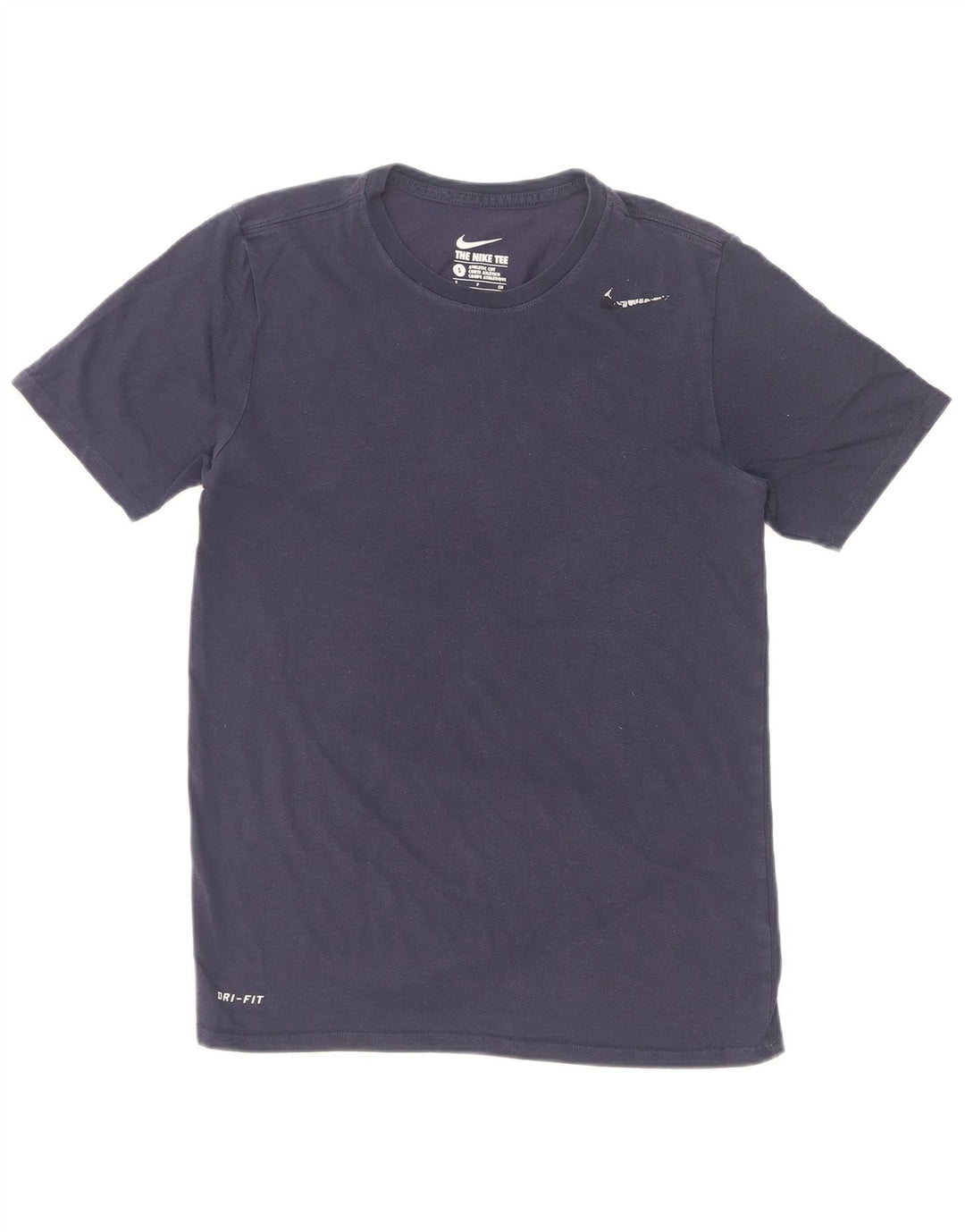 Nike Mens Athletic Cut T-Shirt Top Small Navy Blue Cotton