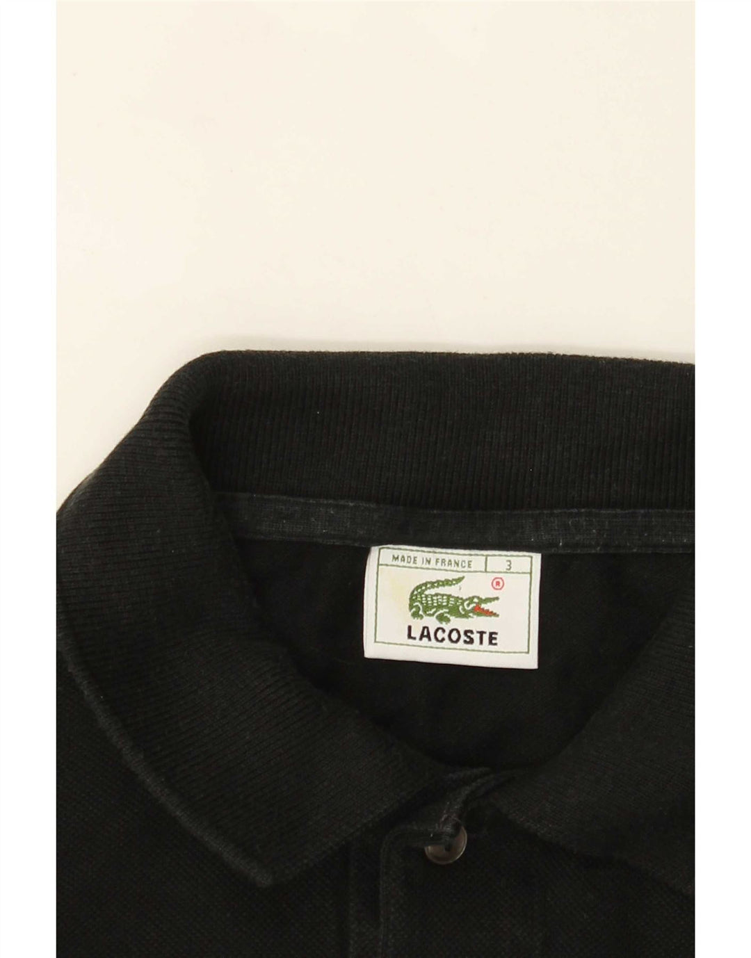 Lacoste Mens Long Sleeve Polo Shirt Size 3 Small Black