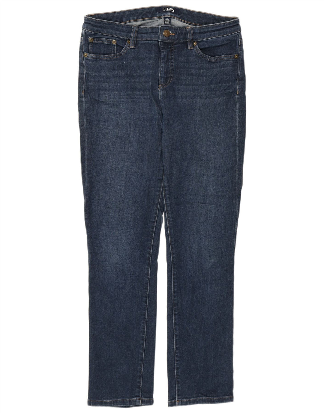 Chaps Womens Petite Slim Jeans US 10 Large W32 L27 Blue Cotton