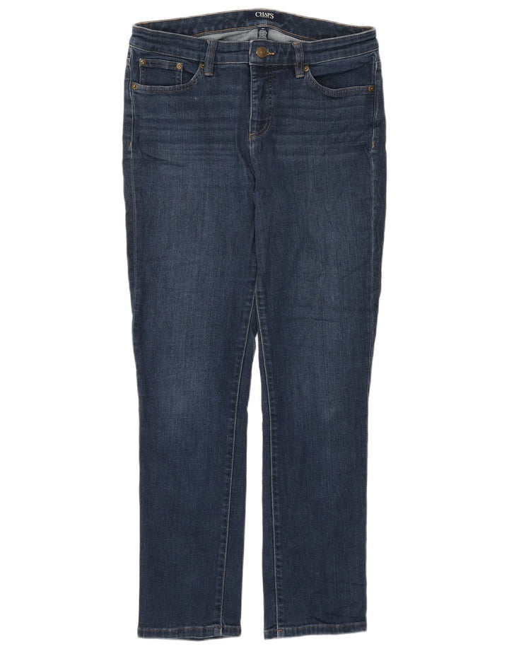 Chaps Womens Petite Slim Jeans US 10 Large W32 L27 Blue Cotton