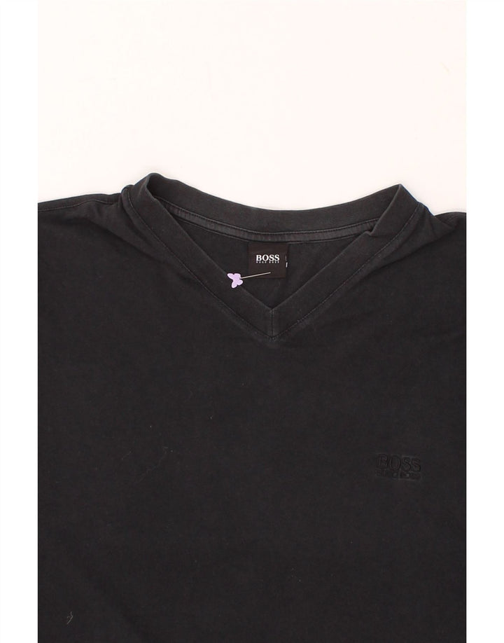 HUGO BOSS Mens T-Shirt Top XL Black Vintage Hugo Boss and Second-Hand Hugo Boss from Messina Hembry 