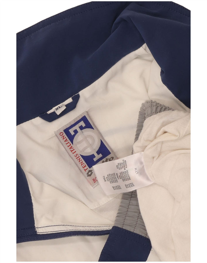 Lotto Mens Graphic Tracksuit Top Jacket XL White Colourblock Polyester