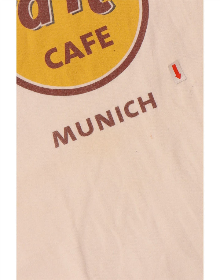 HARD ROCK CAFE Mens Munich Graphic T-Shirt Top Small White Cotton