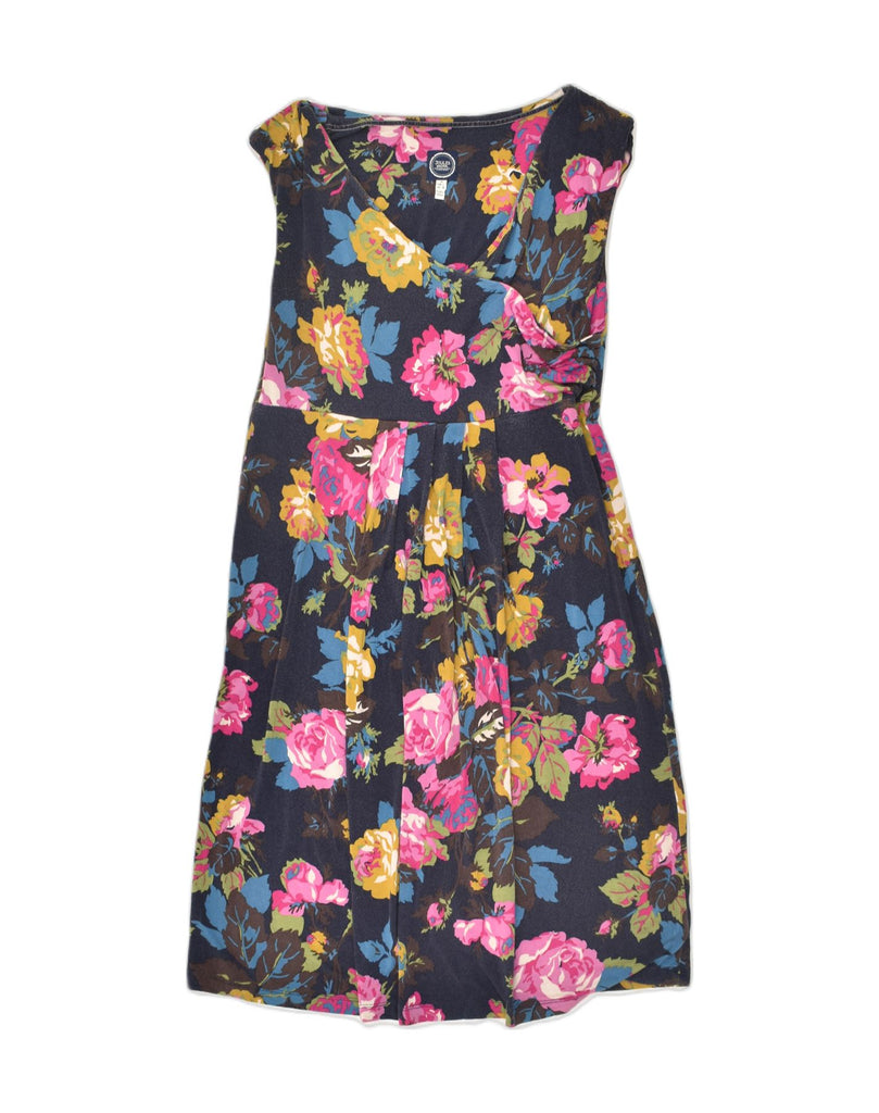 JOULES Womens Sundress UK 14 Large Navy Blue Floral Viscose | Vintage Joules | Thrift | Second-Hand Joules | Used Clothing | Messina Hembry 