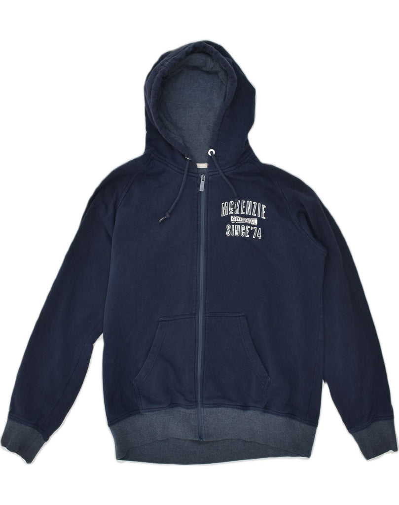 MCKENZIE Mens Zip Hoodie Sweater XL Navy Blue | Vintage Mckenzie | Thrift | Second-Hand Mckenzie | Used Clothing | Messina Hembry 