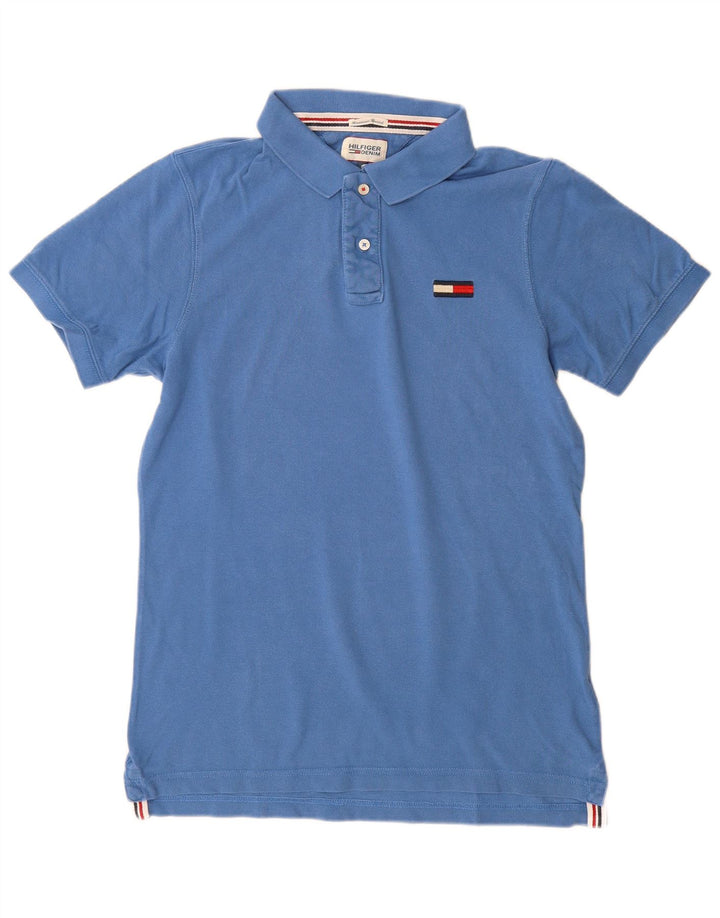 Tommy Hilfiger Mens Polo Shirt Large Blue Cotton