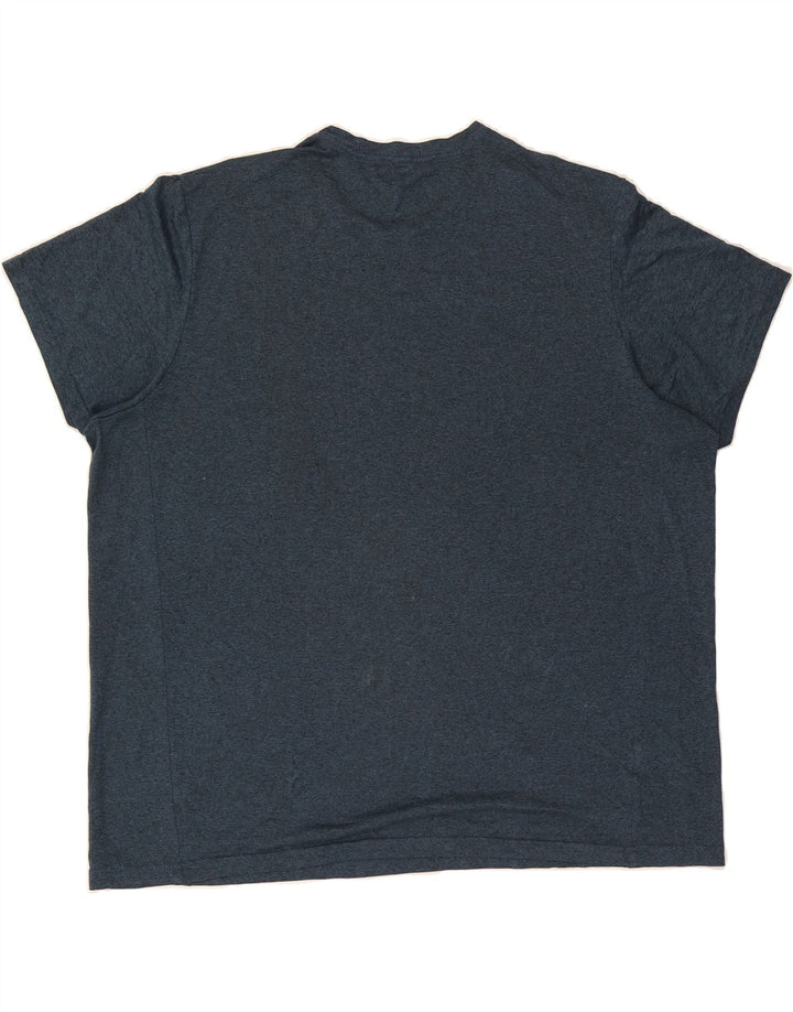 EDDIE BAUER Mens T-Shirt Top 2XL Navy Blue Polyester Vintage Eddie Bauer and Second-Hand Eddie Bauer from Messina Hembry 