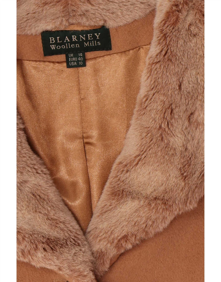Blarney Womens Overcoat UK 14 Large Brown Wool