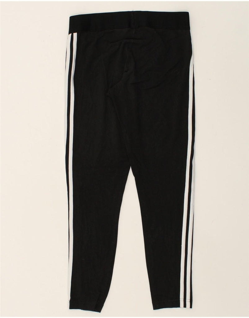 ADIDAS Womens Leggings UK 12/14 Medium Black | Vintage Adidas | Thrift | Second-Hand Adidas | Used Clothing | Messina Hembry 