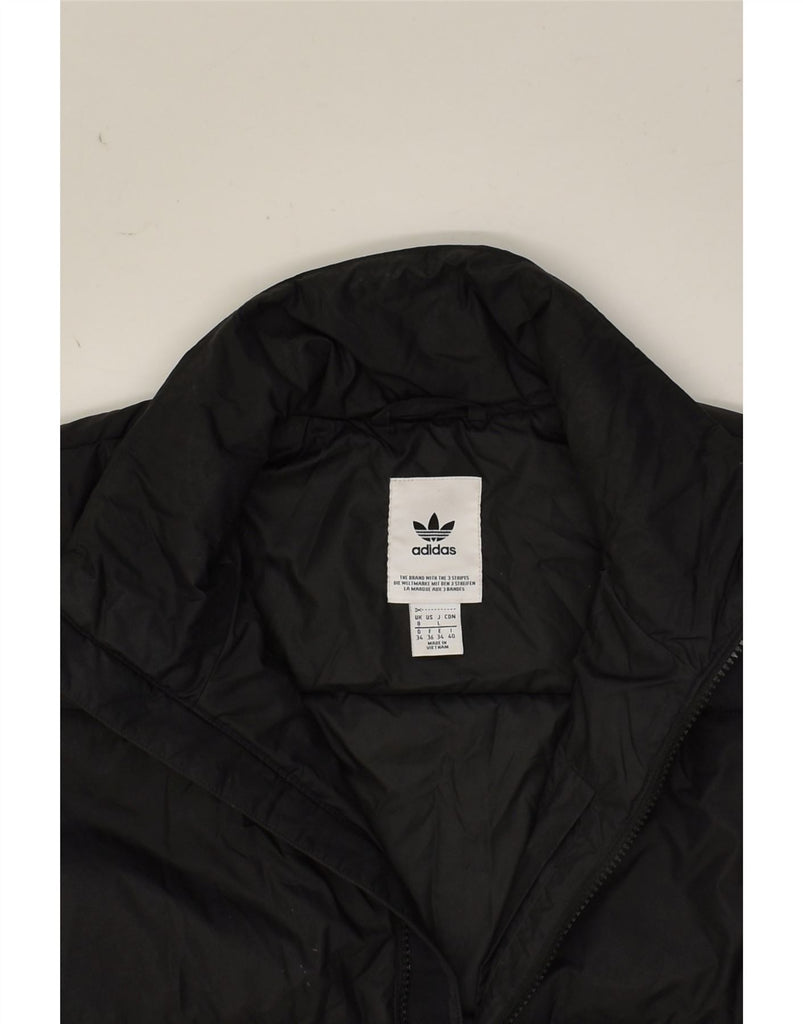 ADIDAS Womens Padded Jacket UK 8 Small Black Polyester | Vintage Adidas | Thrift | Second-Hand Adidas | Used Clothing | Messina Hembry 