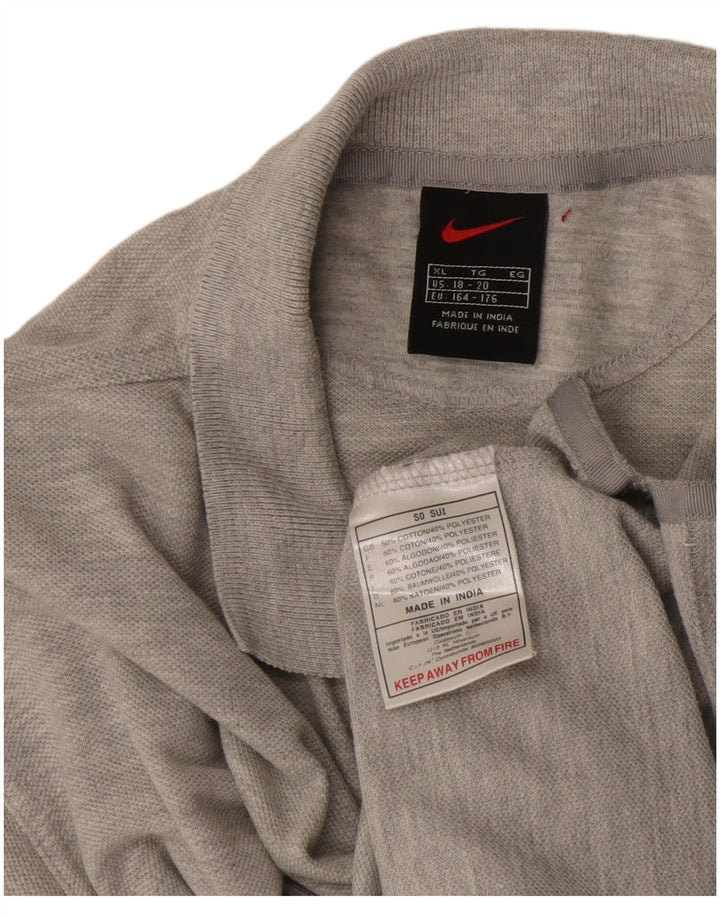 Nike Boys Polo Shirt 15-16 Years XL Grey Cotton