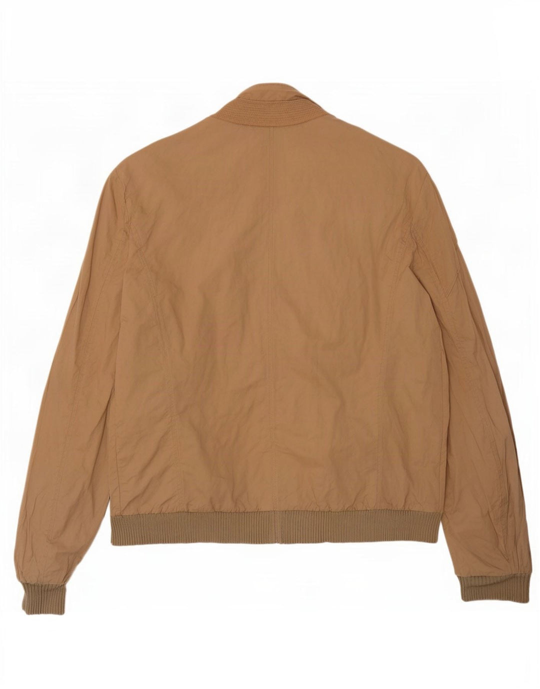 Trussardi Womens Bomber Jacket UK 40 Large Beige Cotton