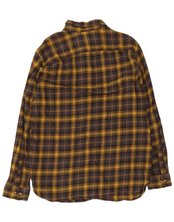Jack & Jones Mens Premium Flannel Shirt XL Yellow Check Cotton