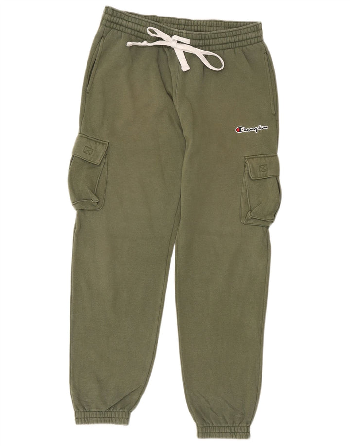 Champion Mens Cargo Tracksuit Trousers Joggers Large Khaki Cotton