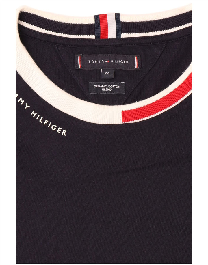 Tommy Hilfiger Mens T-Shirt Top 2XL Navy Blue