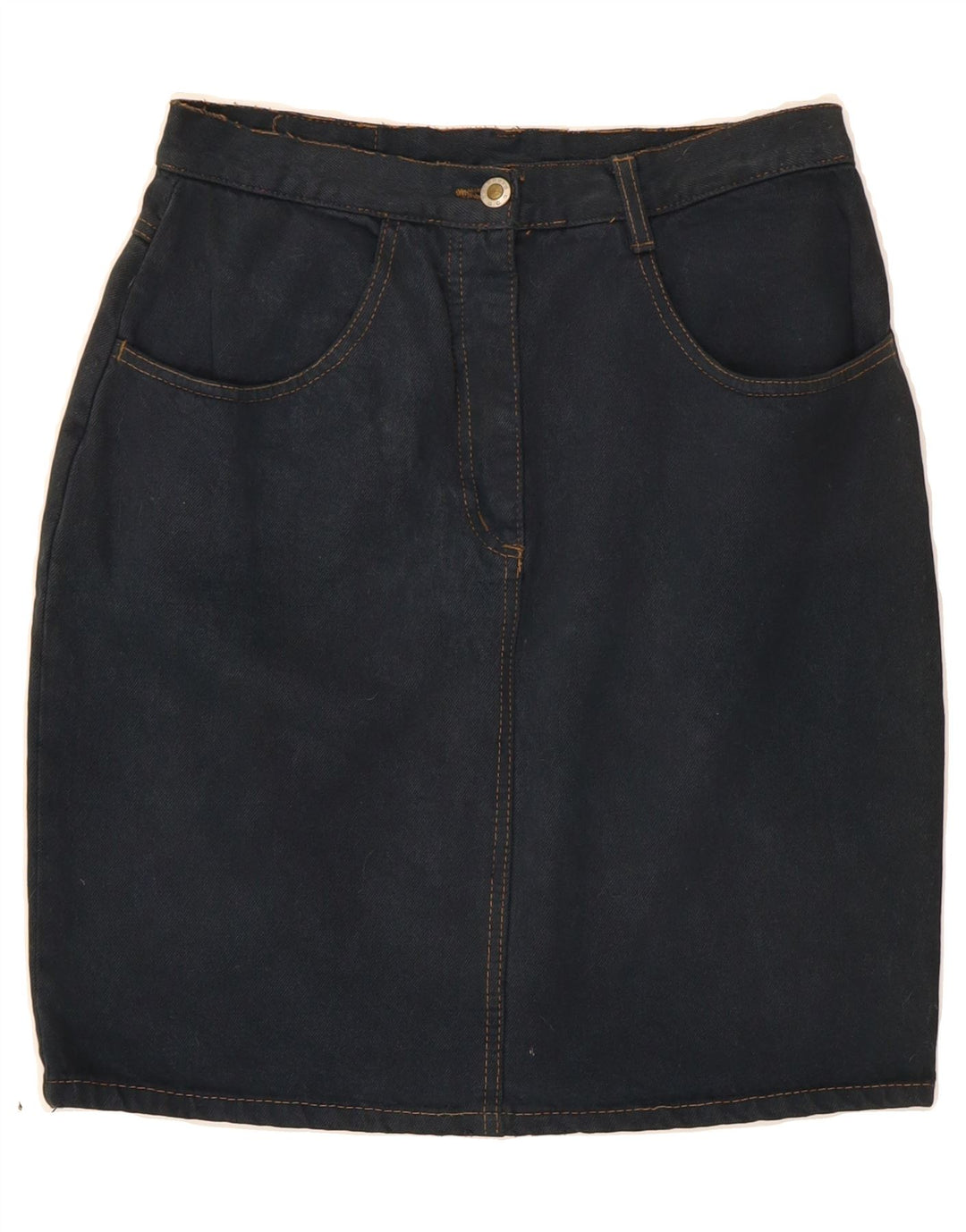 VINTAGE Womens Denim Skirt W28 Medium  Navy Blue Vintage Vintage and Second-Hand Vintage from Messina Hembry 