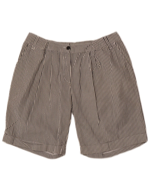 Fred Perry Womens Pegged Chino Shorts US 4 Small W30  Black Striped Cotton