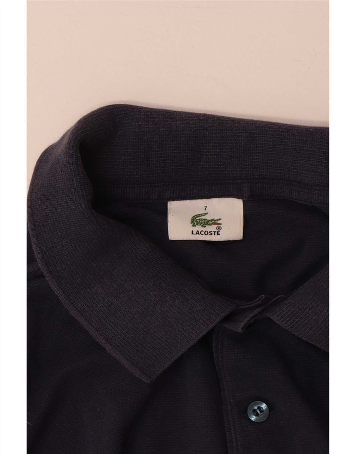Lacoste Mens Polo Shirt Size 7 XL Navy Blue Cotton