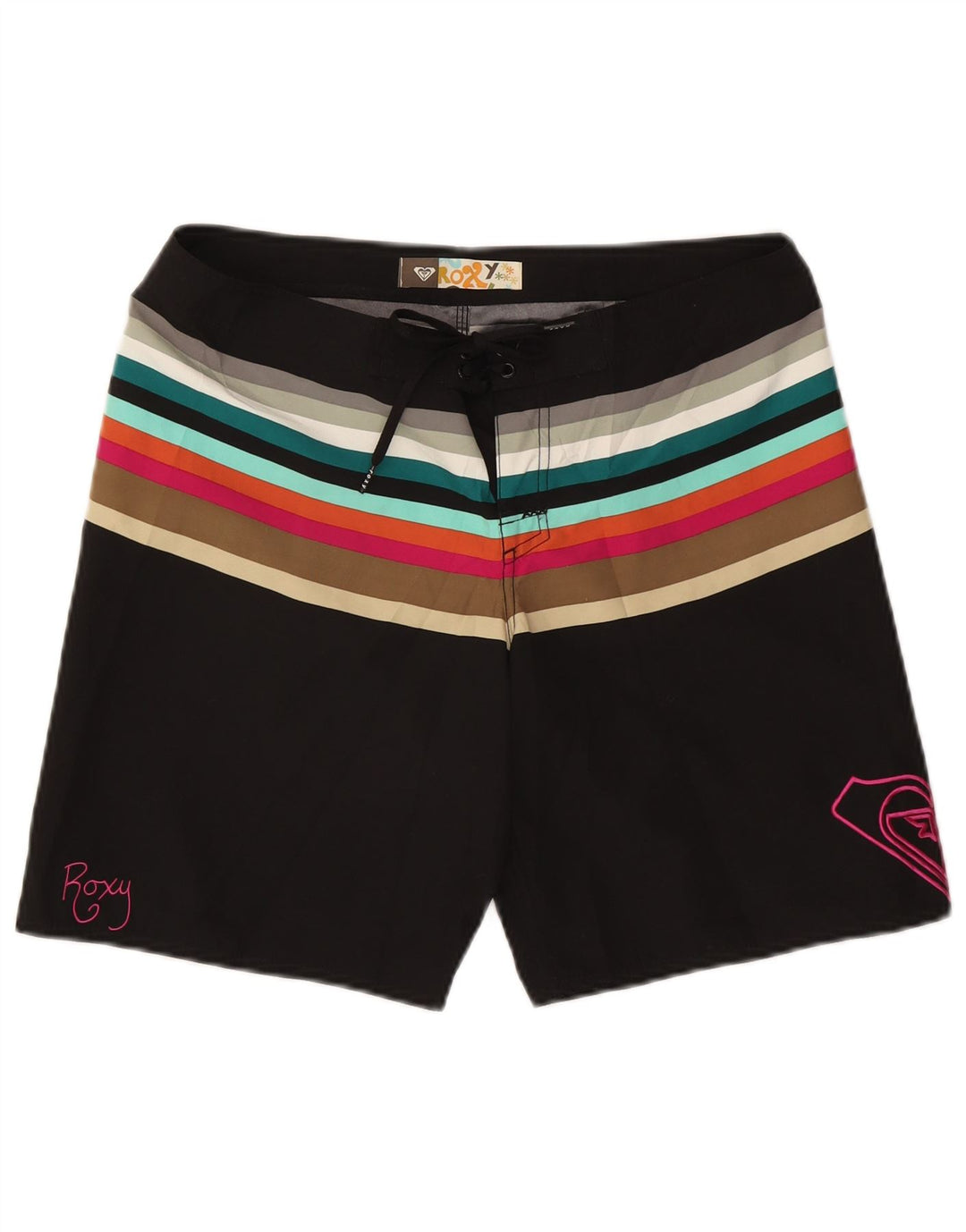 Roxy Mens Graphic Swimming Shorts Medium  Black Striped
