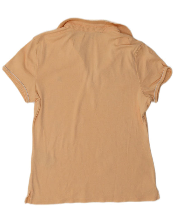 Tommy Hilfiger Womens Polo Shirt UK 16 Large Beige Cotton
