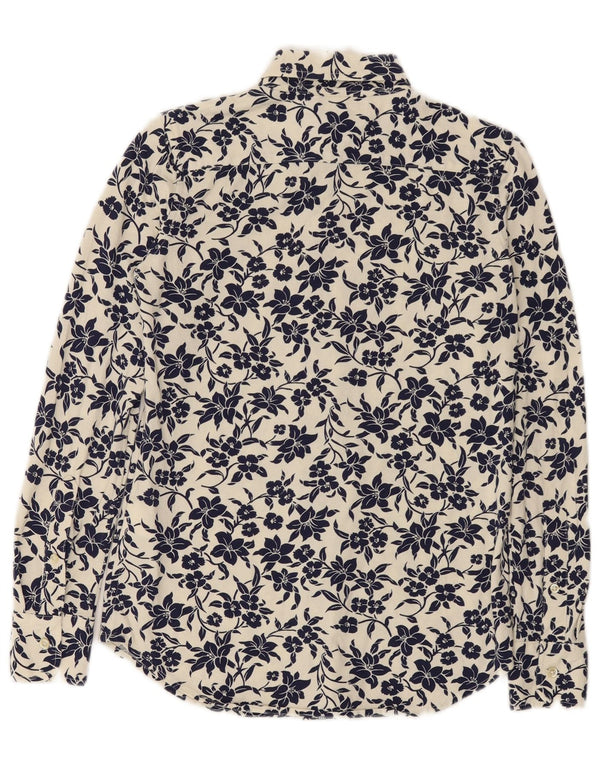 Ralph Lauren Mens Shirt Small White Floral Cotton