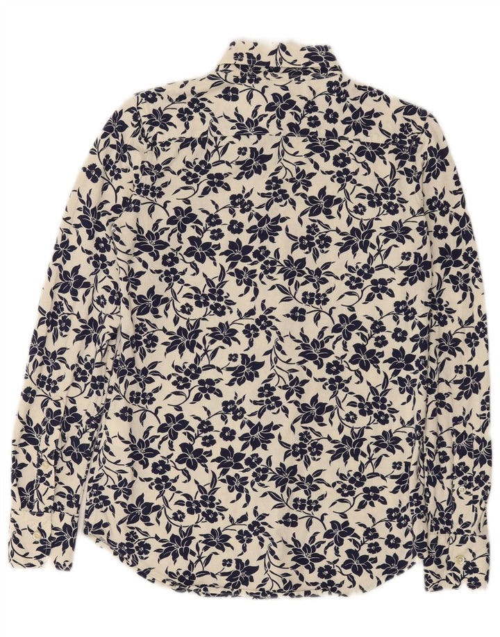 Ralph Lauren Mens Shirt Small White Floral Cotton