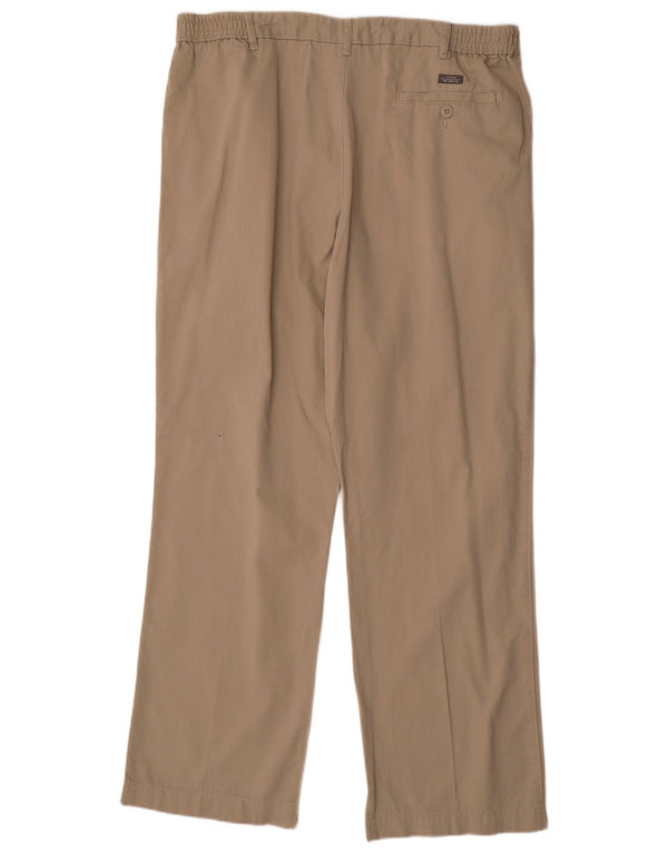 MARKS & SPENCER Mens Blue Harbour Pegged Chino Trousers W40 L31 Brown