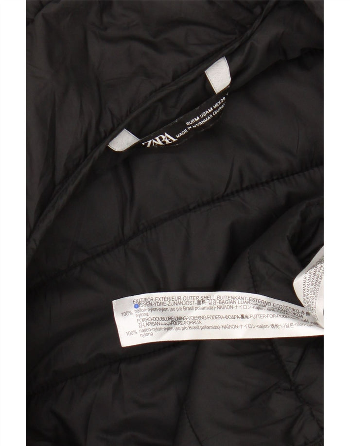 Zara Womens Padded Gilet UK 14 Medium Black Nylon