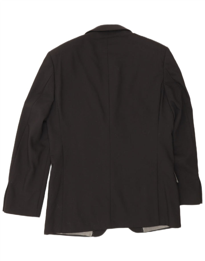 Pierre Cardin Mens 2 Button Blazer Jacket UK 38 Medium Black Wool