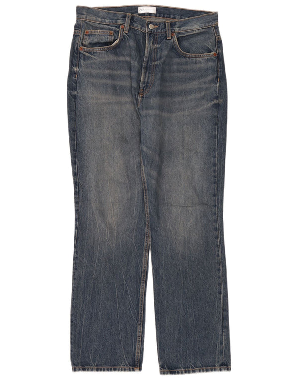 Zara Womens Straight Jeans EU 44 XL W34 L32 Blue