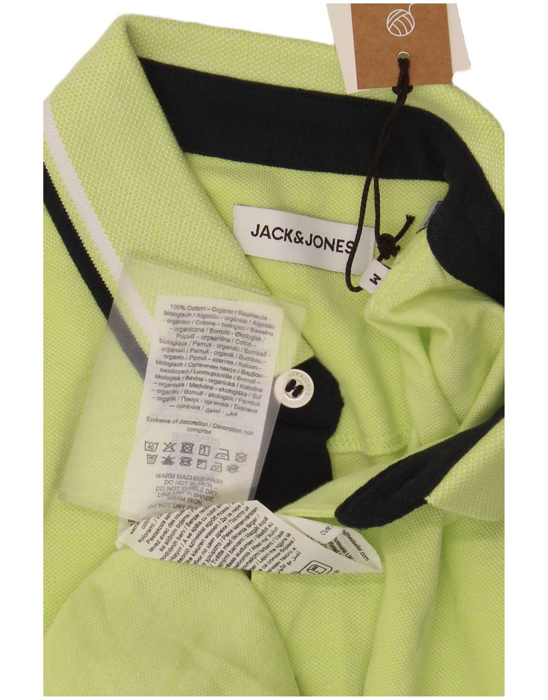 Jack & Jones Mens Polo Shirt Medium Green Cotton