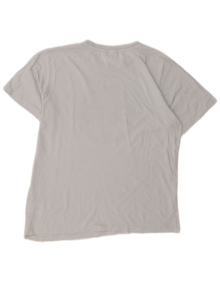 Sergio Tacchini Mens Graphic T-Shirt Top XL Grey Cotton