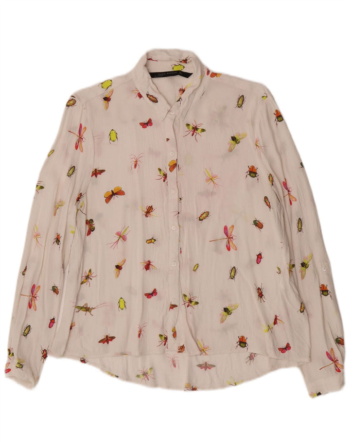 Zara Womens Shirt Blouse UK 16 Large White