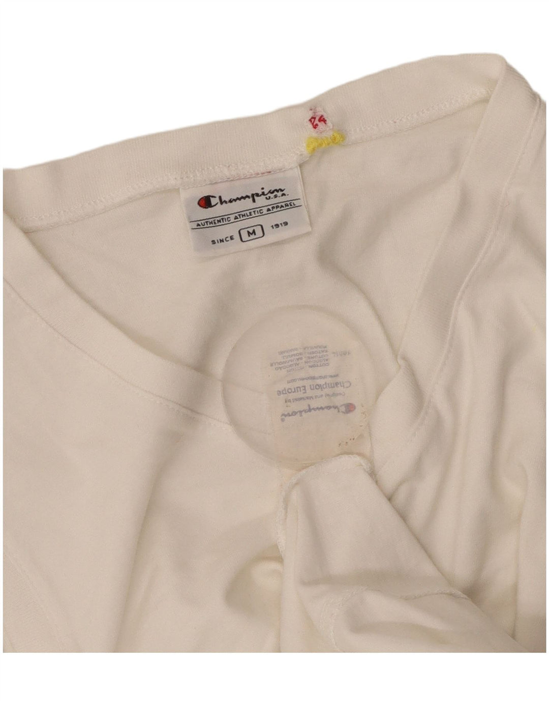 Champion Womens Graphic Vest Top UK 12 Medium White Cotton