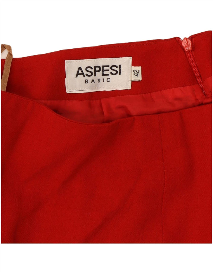 Aspesi Womens High Waist Mini Skirt IT 42 Medium W25  Red