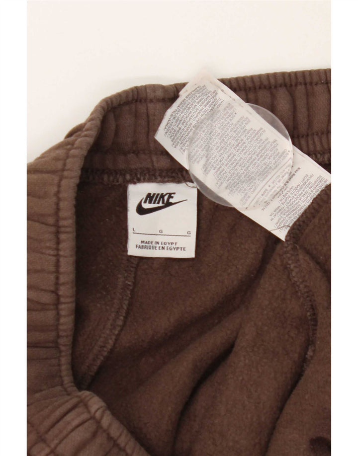 Nike Mens Tracksuit Trousers Joggers Large Brown Cotton
