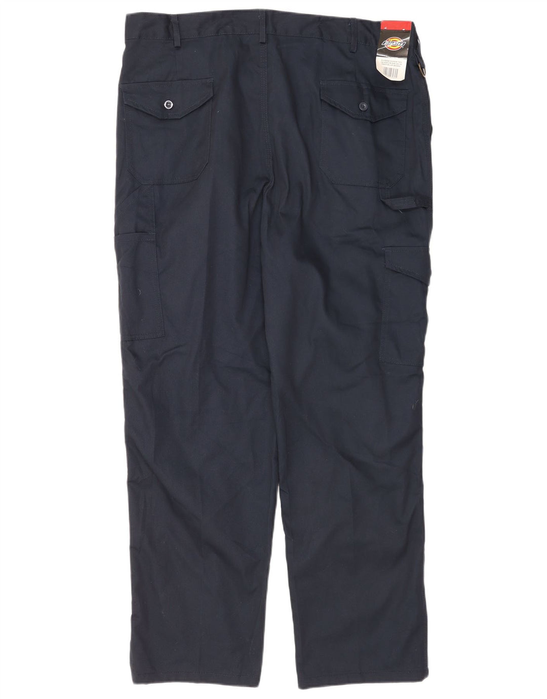 Dickies Mens Straight Cargo Trousers W40 L31 Navy Blue Polyester