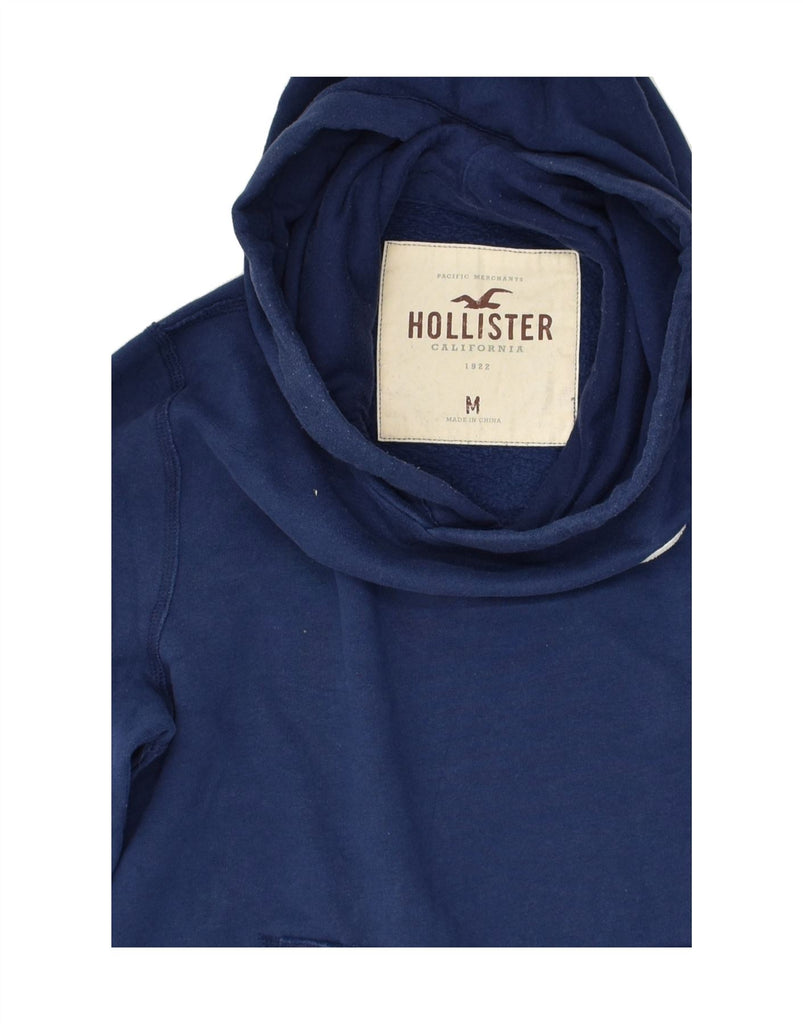 HOLLISTER Mens Graphic Hoodie Jumper Medium Navy Blue Cotton | Vintage Hollister | Thrift | Second-Hand Hollister | Used Clothing | Messina Hembry 