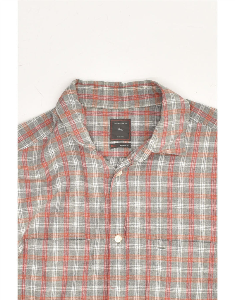 GAP Mens Shirt Medium Grey Check Cotton | Vintage Gap | Thrift | Second-Hand Gap | Used Clothing | Messina Hembry 