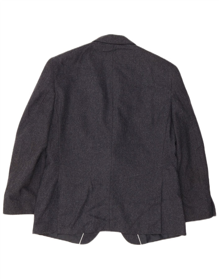 Marks & Spencer Mens 2 Button Blazer Jacket UK 40 Medium Navy Blue Wool